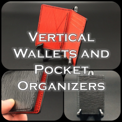 Vertical Wallets and Pocket Organizer Wallets by Custom Leather and Pen