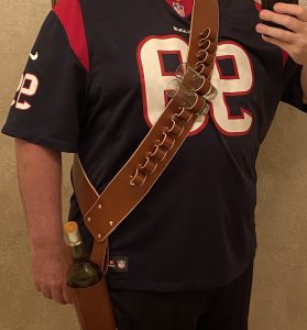 Shot Glass Bandolier, Tequila Shooter Bandolier by Custom Leather and Pen