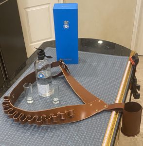 Shot Glass Bandolier, Tequila Shooter Bandolier by Custom Leather and Pen