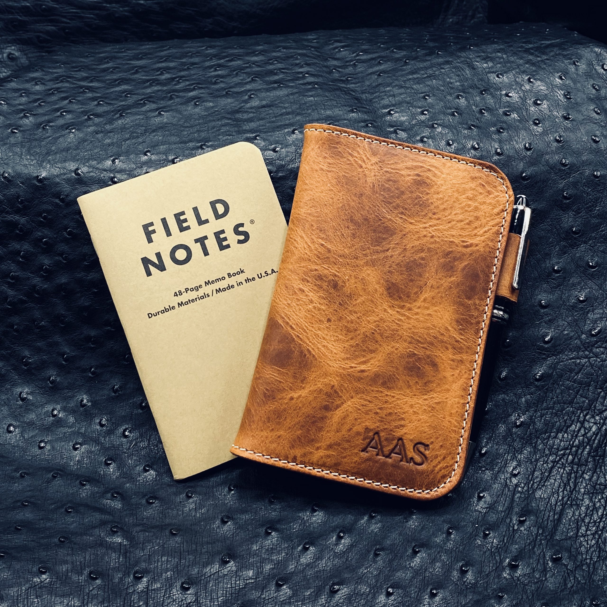 Personalized Field Notes Covers in Horween English Tan