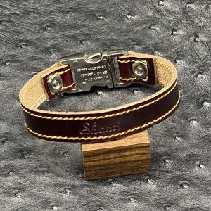 Luxury Boho Leather Stitched Bracelet by Custom Leather and Pen