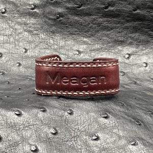 Personalized Leather Cuff Bracelet by Custom Leather and Pen