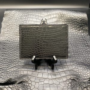 Alligator Pocket Organizer Wallet by Custom Leather and Pen