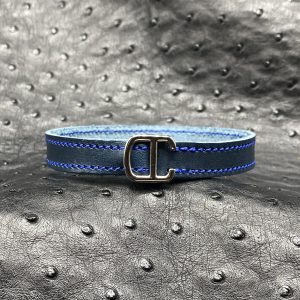 Personalized Leather Bracelet with Cartier Style Deployment Clasp