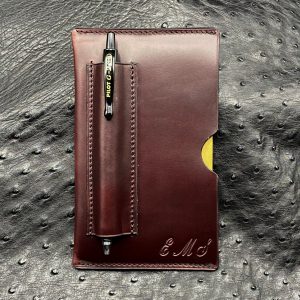 Personalized Horween Leather Notebook and Passport Sleeve