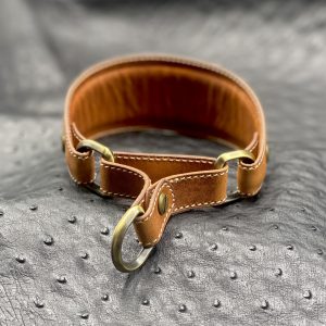 Custom Leather Martingale Dog Collar, Luxury Martingale Dog Collar, Personalized Dog Collar