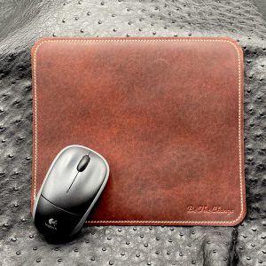 Custom Handmade Luxury Leather Mouse Pad by Custom Leather and Pen
