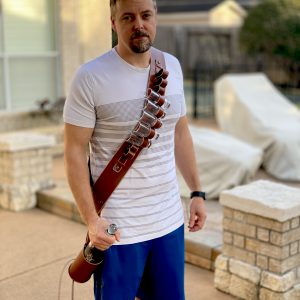 Shot Glass Bandolier, Tequila Shooter Bandolier by Custom Leather and Pen