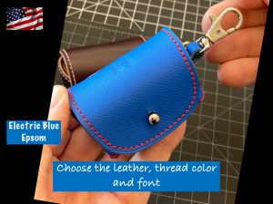 Custom Dog Poop Bag Dispenser, Dog Waste Bag Dispenser in Epsom leather