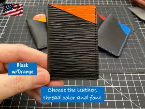 EDC3 Slim Minimalist Card Wallets in Epi Leather