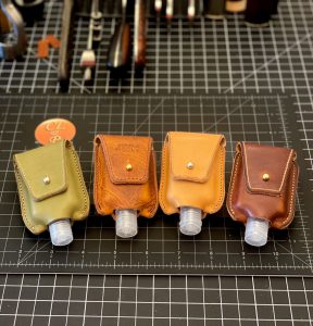 Hand Made Hand Sanitizer Key Chain Cases in Horween Leather