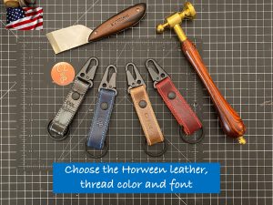 Tactical HK Clip Key Chains in Horween Leather