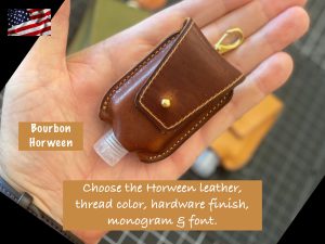 Hand Made Hand Sanitizer Key Chain Cases in Horween Leather