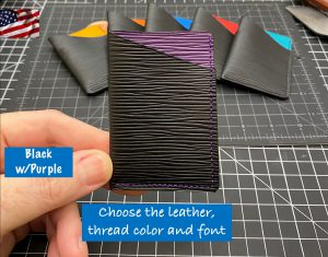 EDC Slim Minimalist Card Wallets in Epi Leather