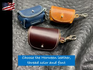 Custom Dog Poop Bag Dispenser, Dog Waste Bag Dispenser in Horween leather